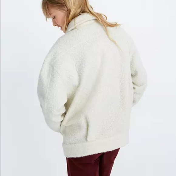 Madewell Bouclé Bomber Jacket size S - Picture 2 of 4